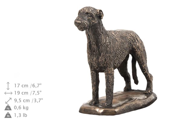 Irländsk varghund, irländsk varghund - urna för hundaska, klassisk urna med statyett, elegant urna med hund av Art-Dog