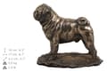 Miniatyrbillede 4 af 7: Pug, Pug, Carlin - urne til hundeaske, klassisk urne med statuette, elegant urne med hund fra Art-Dog