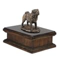 Miniatyrbillede 2 af 7: Pug, Pug, Carlin - urne til hundeaske, klassisk urne med statuette, elegant urne med hund fra Art-Dog