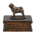 Miniatyrbillede 1 af 7: Pug, Pug, Carlin - urne til hundeaske, klassisk urne med statuette, elegant urne med hund fra Art-Dog
