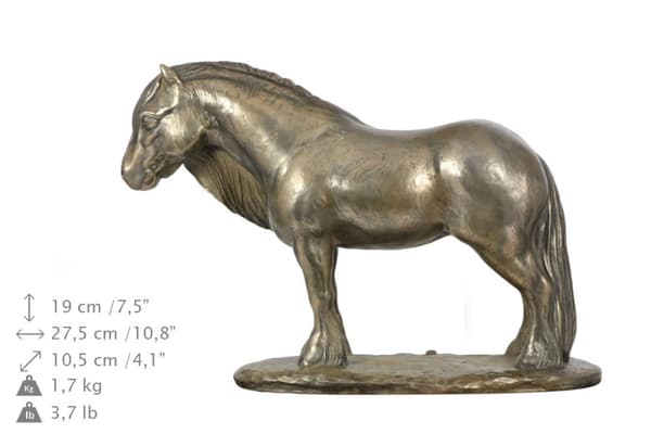 Fell Pony mare - urna för hästaska, urna med statyett, elegant urna med häst av Art-Dog
