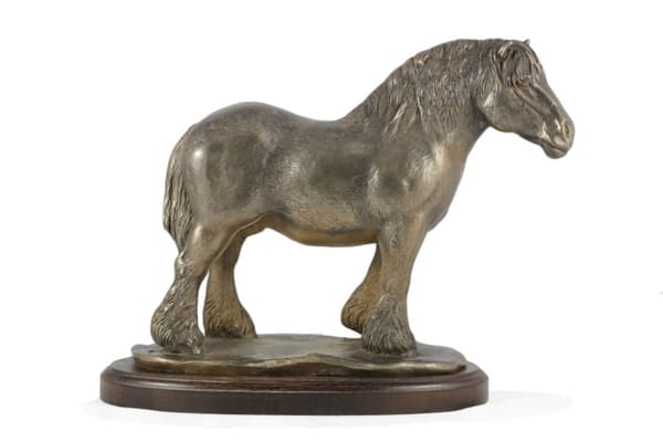 Belgisk / Percheron - urna för hästaska, urna med statyett, elegant urna med häst av Art-Dog