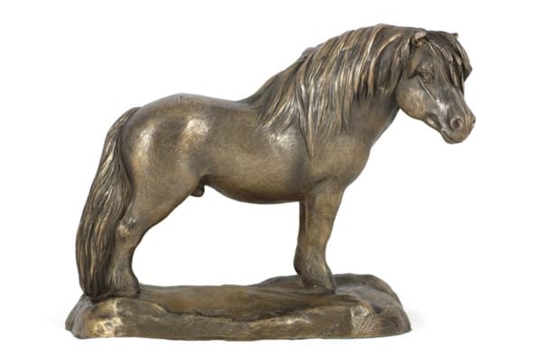 Shetland - urna för hästaska, urna med statyett, elegant urna med häst av Art-Dog