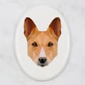 Pikkukuva 3 / 4: Basenji, Basenji, Kongon koira - geometrinen laatta valokuvalla ja kirjoituksella Art-Dog
