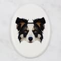 Pikkukuva 3 / 4: Bordercollie - laatta, jossa on valokuva ja geometrinen kirjoitus Art-Dogilta