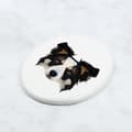 Pikkukuva 4 / 4: Bordercollie - laatta, jossa on valokuva ja geometrinen kirjoitus Art-Dogilta