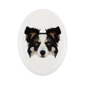 Pikkukuva 1 / 4: Bordercollie - laatta, jossa on valokuva ja geometrinen kirjoitus Art-Dogilta