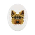 Miniatyrbild 1 av 4: Yorkshire Terrier, York, York, Yorkie - en bricka med ett foto och en geometrisk inskription av Art-Dog