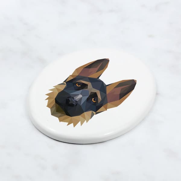 Schäfer, Alsace I - geometrisk kakel med foto och inskription av Art-Dog