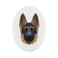 Miniatyrbild 1 av 4: Schäfer, Alsace I - geometrisk kakel med foto och inskription av Art-Dog