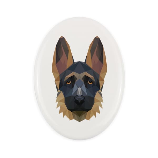 Schäfer, Alsace I - geometrisk kakel med foto och inskription av Art-Dog
