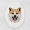 Miniatyrbild 3 av 4: Akita, Akita Inu - en bricka med ett foto och en geometrisk inskription av Art-Dog