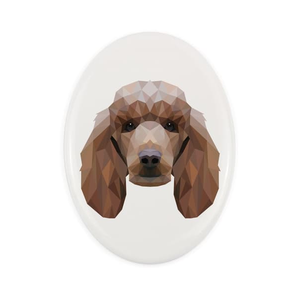 Puddel - en flise med et foto og en geometrisk inskription af Art-Dog