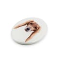 Pikkukuva 2 / 4: Persianvinttikoira, Saluki - Art-Dogin laatta valokuvalla ja geometrisella kirjoituksella