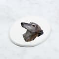 Miniatyrbild 4 av 4: Greyhound, engelsk vinthund - en bricka med ett foto och en geometrisk inskription av Art-Dog
