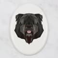 Pikkukuva 3 / 4: Bouvier des Flandres - laatta, jossa on valokuva ja geometrinen kirjoitus Art-Dogilta