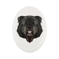 Pikkukuva 1 / 4: Bouvier des Flandres - laatta, jossa on valokuva ja geometrinen kirjoitus Art-Dogilta