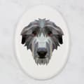 Pikkukuva 3 / 4: Skotlanninvinttikoira, Deerhound - laatta valokuvalla ja geometrisella kirjoituksella Art-Dog