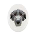 Pikkukuva 1 / 4: Skotlanninvinttikoira, Deerhound - laatta valokuvalla ja geometrisella kirjoituksella Art-Dog