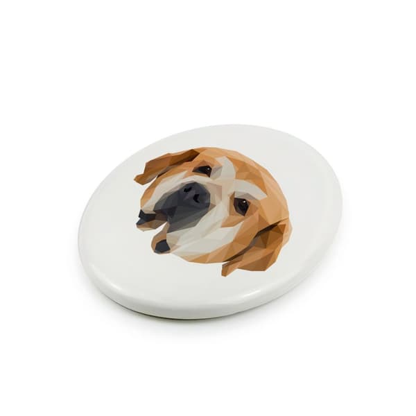 Spanish Mastiff - en bricka med ett foto och en geometrisk inskription av Art-Dog