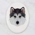 Miniatyrbild 3 av 4: Siberian Husky, Siberian Husky - geometrisk kakel med foto och inskription av Art-Dog