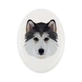 Miniatyrbild 1 av 4: Siberian Husky, Siberian Husky - geometrisk kakel med foto och inskription av Art-Dog