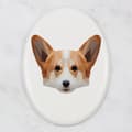 Pikkukuva 3 / 4: Pembroke Welsh Corgi - laatta, jossa on valokuva ja geometrinen kirjoitus Art-Dogilta