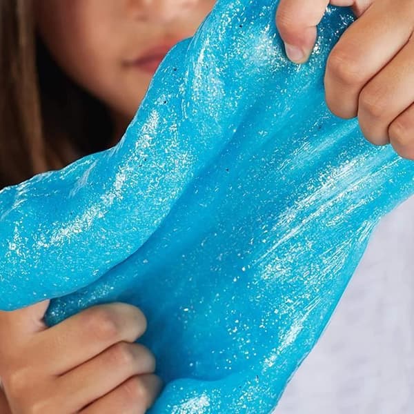 ELMERS glittrig lim, blå, tvättbar och barnvänlig, 177 ml - Perfekt för att göra slime - 2077252