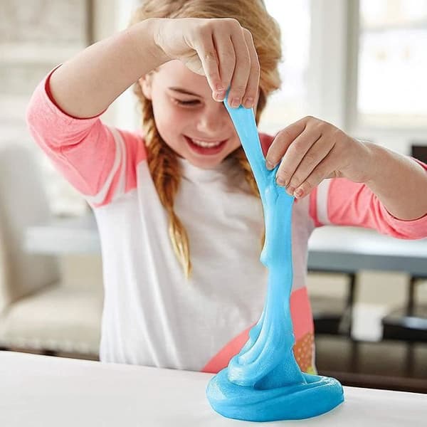 ELMERS glittrig lim, blå, tvättbar och barnvänlig, 177 ml - Perfekt för att göra slime - 2077252