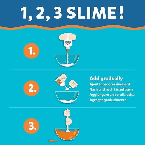 ELMERS glittrig lim, blå, tvättbar och barnvänlig, 177 ml - Perfekt för att göra slime - 2077252