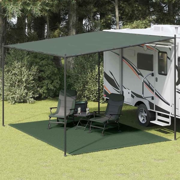 vidaXL telttæppe 300 x 400 cm HDPE grøn