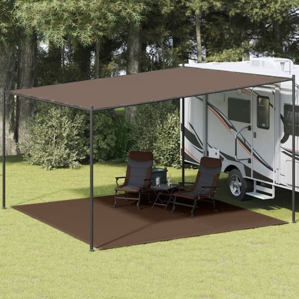 vidaXL Telttamatto 400x400 cm ruskea