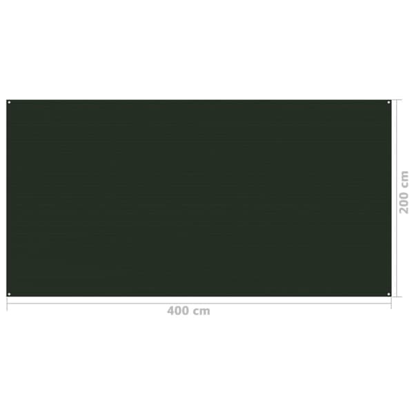 vidaXL Telttamatto 200x400 cm tummanvihreä