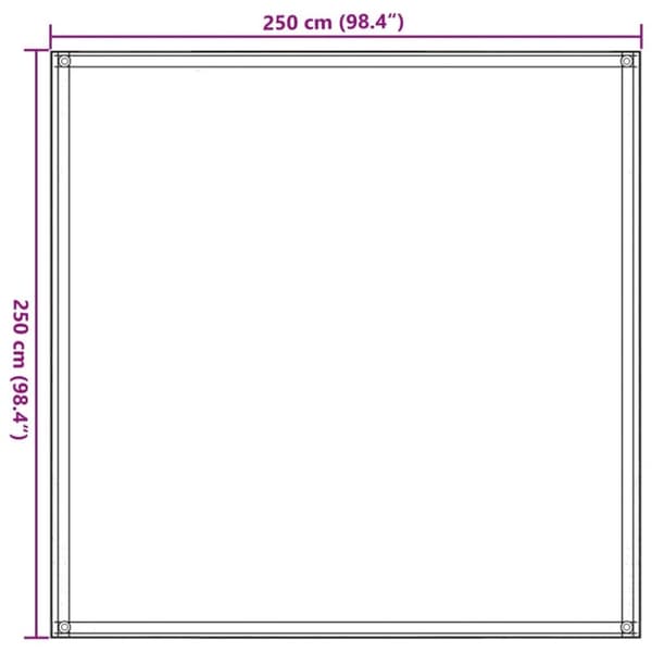 vidaXL Teltteppe 250x250 cm mørkegrønn