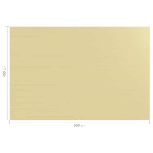 vidaXL Tältmatta 400x600 cm beige