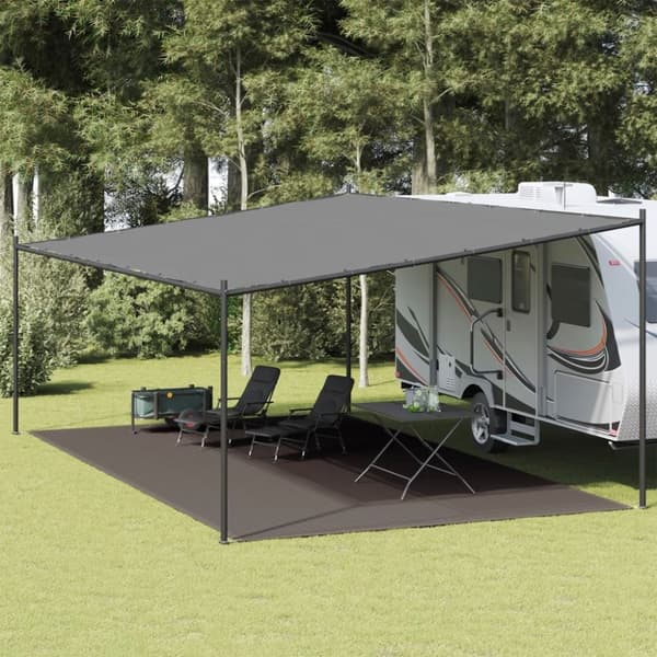 vidaXL telttæppe 400x800 cm HDPE antracitgrå