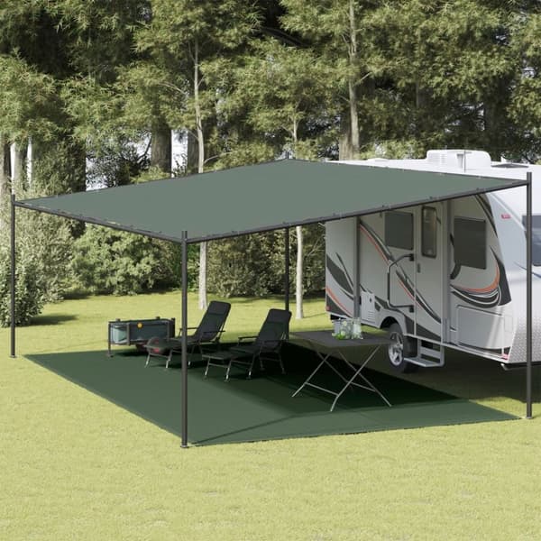 vidaXL telttæppe 400x800 cm HDPE mørkegrøn