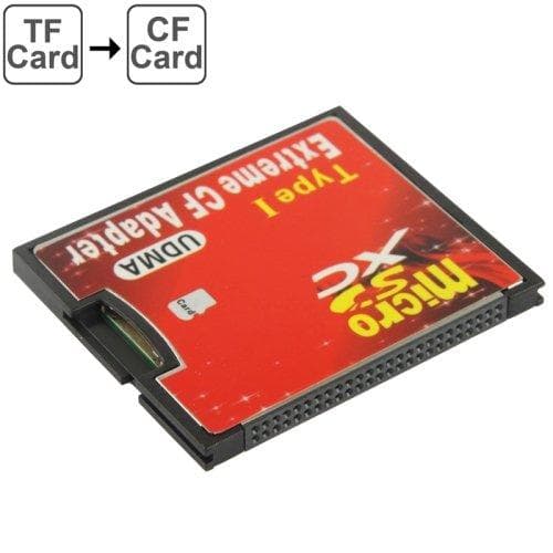 CF-korttisovitin microSD-muistikorttiin - käytä microSD-muistikorttia Compact Flash -laitteissa