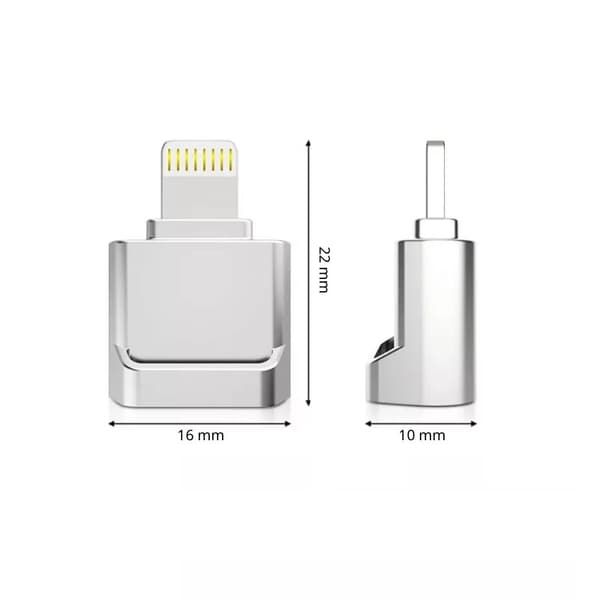 Lightning Micro SD / TF Card Adapter Mini Silver