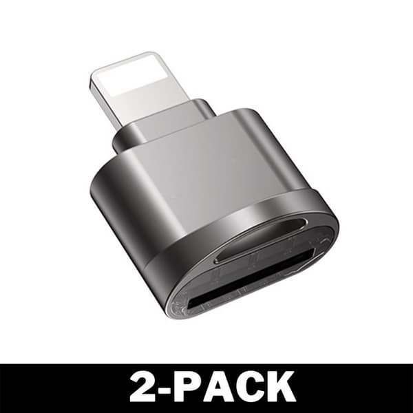 Lightning Micro SD Card Adapter Mini Sort 2-Pack