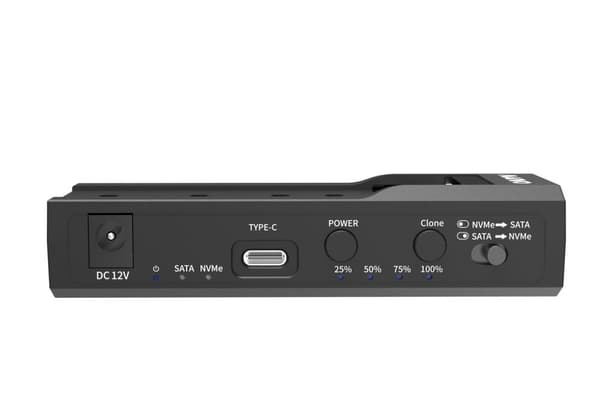 Maiwo Offline-kiintolevyn kloonaava NVMe M.2 SSD 2,5" ja 3,5" SATA HDD USB-C 3.2 10Gbps