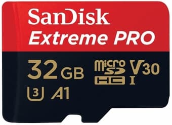 SanDisk Extreme PRO microSDHC 32GB + SD Adapter + RescuePRO Deluxe 100MB/s A1 C10 V30 UHS-I U3