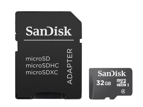 SanDisk Memory Card microSDHC 32GB + Adapter