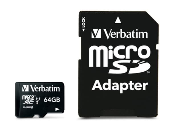 MEMORIE MICRO SDXC VERBATIM 64GB C10 "44084" (timbru verde 0.03 lei)