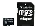 Miniatyrbild 2 av 3: MEMORIE SD CARD VERBATIM 128GB CLASA 10 ADAPTOR INCLUS "44085" (TIMBRU VERDE 0.03 LEI)