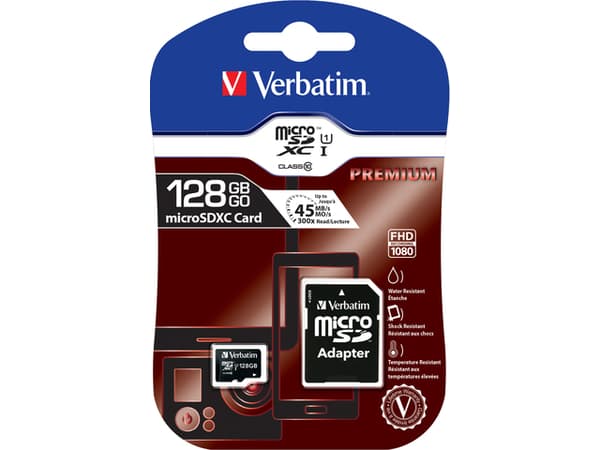 MEMORIE SD CARD VERBATIM 128GB CLASA 10 ADAPTOR INCLUS "44085" (TIMBRU VERDE 0.03 LEI)