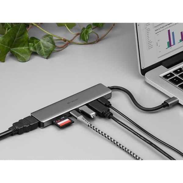 USB-C-adapter TRACER A-2 med HDMI 4K-kortläsare USB 3.0 PDW 60W