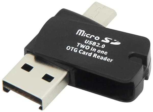 2in1 USB-A- ja microUSB-muistikortinlukija