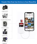 Miniatyrbillede 5 af 6: Lightning til SD/TF Kortlæser - 2-i-1 Hukommelseskort Adapter til iPhone / iPad