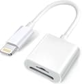 Miniatyrbillede 1 af 6: Lightning til SD/TF Kortlæser - 2-i-1 Hukommelseskort Adapter til iPhone / iPad